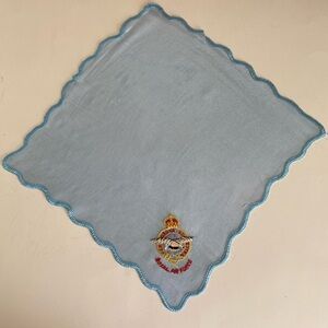 WW2 British Royal Air Force RAF Embroidered Emblem Sweethearts Handkerchief Blue